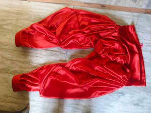 Vibrant Red Satin patiala salwar