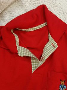 Red Polo with Bear