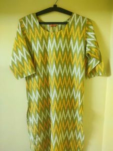 Vibrant Ikat Print Kurta