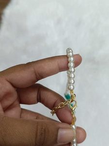 Unique Pearl &amp; Evil Eye Necklace