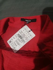 Red Ruffle Mini Skirt