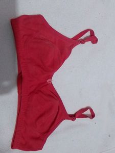 Red Non Paded Bra Panty Set . Size 30