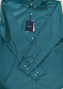 Men's Teal Button-Down Shirt