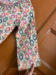 Embroidered Kurta with Mirror Work