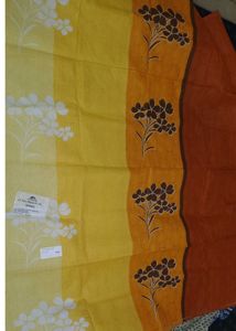 Bright Yellow Floral Single Bedsheet