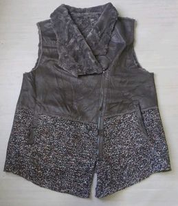 Unique Faux Fur Collar Vest