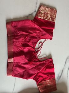 Stunning Pink Embroidered Saree with Blouse