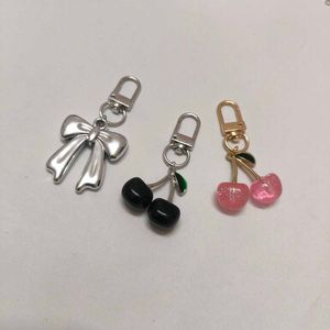Cute Cherry &amp; Bow Keychain Set
