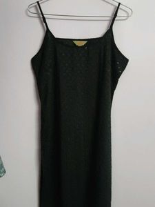 Chic Black Spaghetti Strap Dress