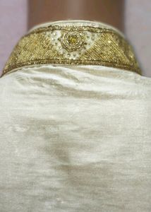 Shirwani cream Eid Offer Rhinestone free mala kard