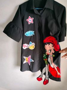 Betty Boop Graphic Black Shirt