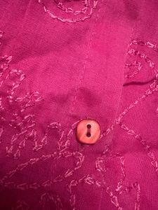 Vibrant Pink Embroidered shirt