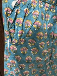 Beautiful Teal Floral Print Kurta