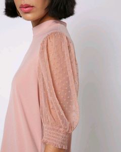 Chic Mesh Sleeve Top