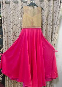 Stunning Pink Embroidered Ethnic Gown