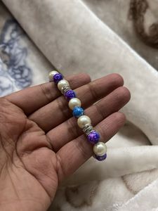 blue and purple Beaded Stretch Bracelet