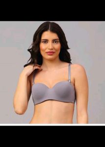 seamless Padded Grey Bra