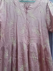 Pink Printed Kurta