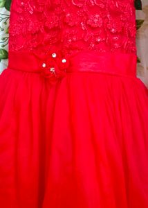 kids girls red frock