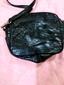 Guess Black Faux Leather Crossbody Bag