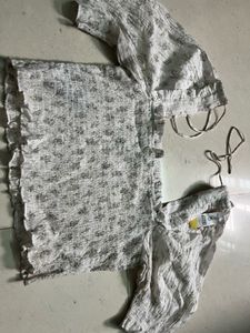 Smocked Floral Crop Top