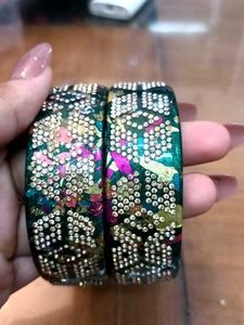Premium Designer Bangles with Stone Work