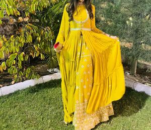 Yellow Anarkali Suit Set
