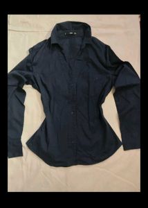 Classic Navy Blue Button-Up Shirt