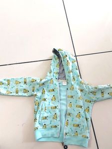Kids Cotton Jacket With Hoodie For 2-3 Years