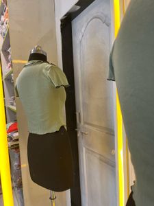 Ribbed Cropped Top with Contrast Trim