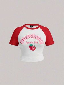 Strawberry "Sweetie Pie" Cropped T-Shirt