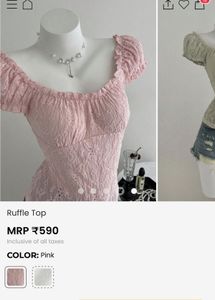 Cute Ruffle Off-Shoulder Pink Top
