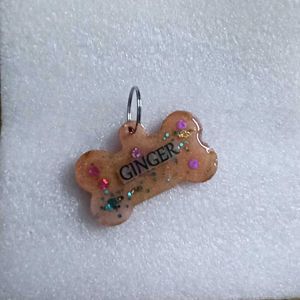 6 Pre-made Pet ID Tags (vintage look)