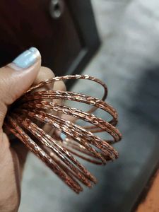 Set of Rose Gold Bangles( metal 12 piece)