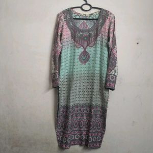 Printed Full Sleeves Kurta For Light Winter