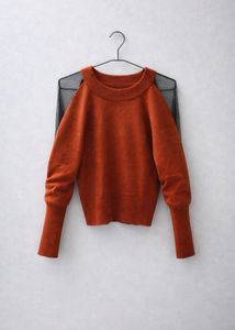 Stylish Rust-Colored Knit Top