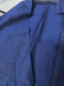 Men's Blue Long Sleeve Shirt