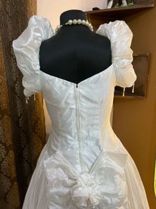 Elegant White beaded Bridal Gown