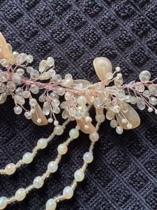 Pearl &amp; Crystal Floral Hair Vine