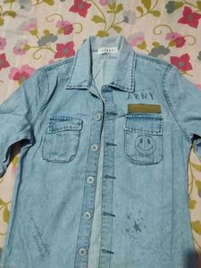 Stylish Light Blue Denim Shirt