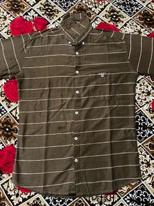 Gant Brown Striped Shirt | Manor Cord Fitted | Siz