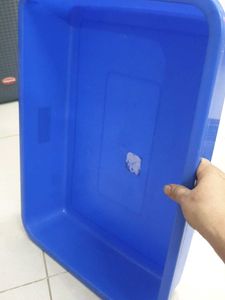 Durable Blue Plastic Storage Bin