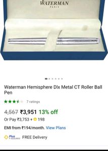 Waterman Hemisphere Dlx Metal CT Roller PEN