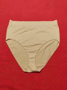 Women’s High-Waist Brief Panty – Beige, 2XL