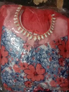Cute Floral Dress with Tulle Skirt