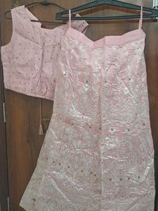 Peach Avaasa Lehenga Choli