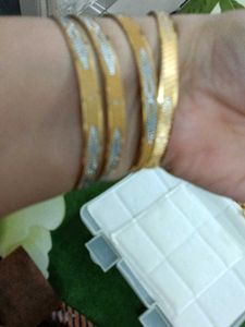 Gold Plated Bangles - Set of 4