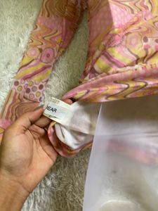 Y2K Retro Pink Patterned Button-Up Shirt