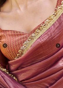 Elegant Pink Silk Blend Saree