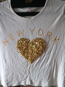 Sparkling Sequin Heart NY T-Shirt